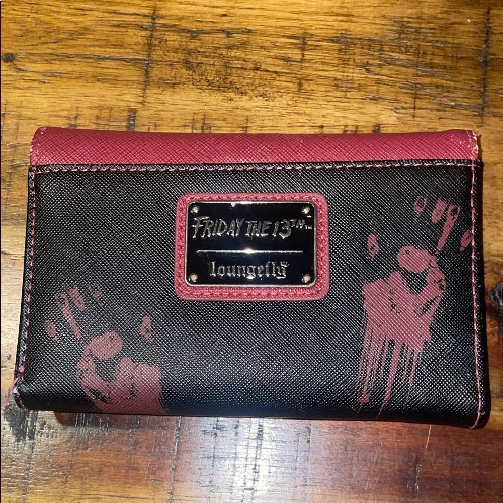 Loungefly Red and Black Friday the 13th Wallet - Picture 2 of 6